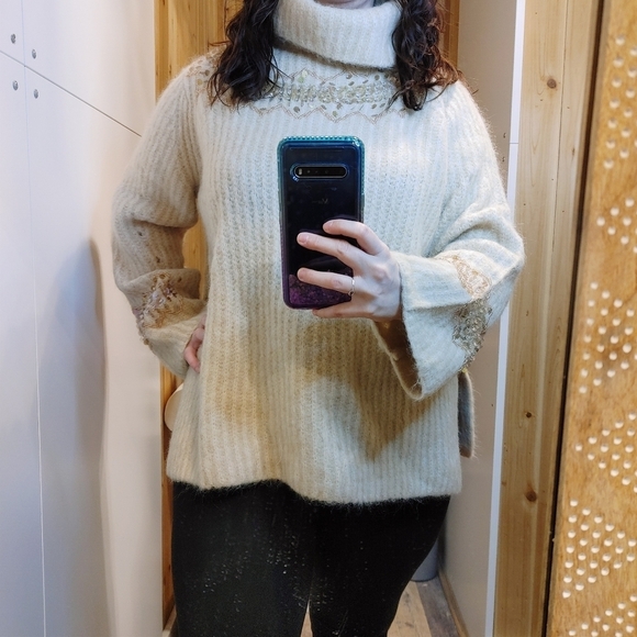 Zara Sweaters - ZARA Limited Edition Embellished Mohair Wool Sweater NWT
